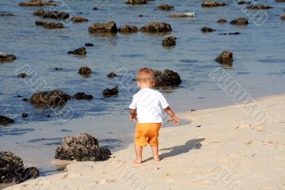 on the beach