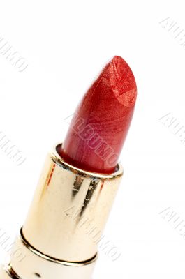 Tube of red lipstick