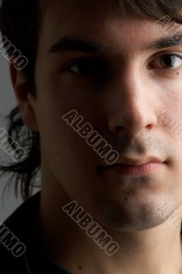 closeup of mans face