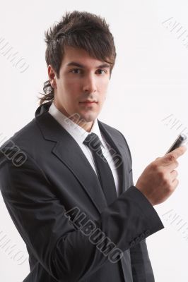 he and his mobile phone
