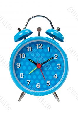 Blue alarm clock