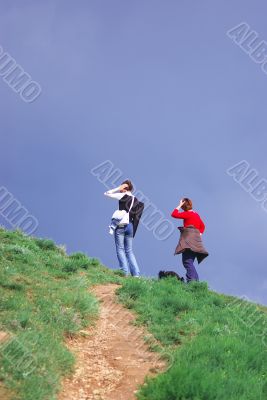 Tourist on the trail