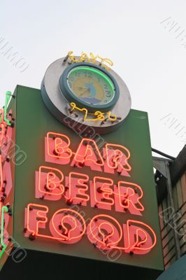 Bar Beer Food Lit