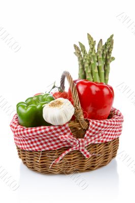 Basket of fresh vegetables