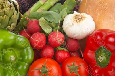 Fresh vegetables background