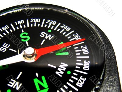 compass on white closeup