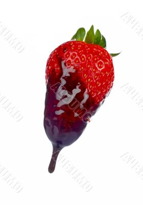 Strawberry with syrup chocolate