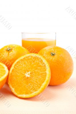 Glass of fresh orange juice