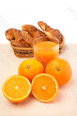 Croissants and orange juice