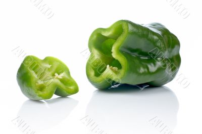 Green pepper slices