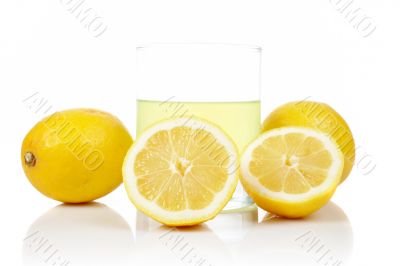 Glass of fresh lemon juice