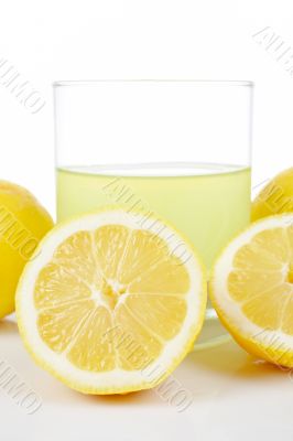 Glass of fresh lemon juice