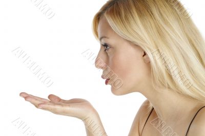 blowing woman