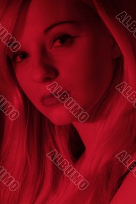 woman in red