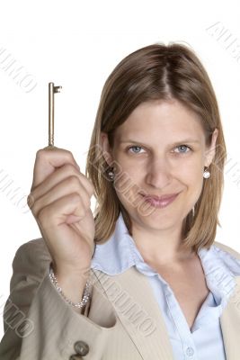 woman and key