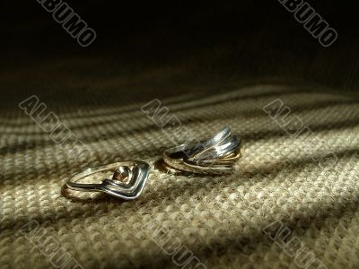 Silver and gold rings - 2