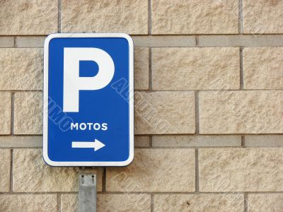 Sign and the index of parking