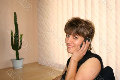 Beautiful woman in office