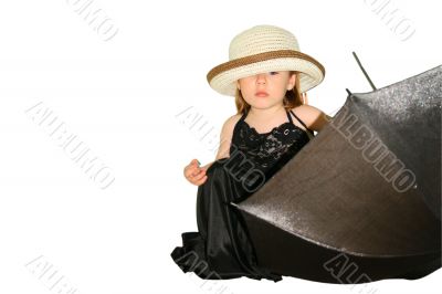 Small girl with umbrella
