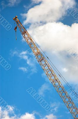 crane on the sky background