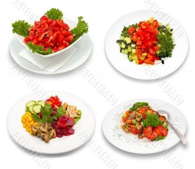 4 salad dishes