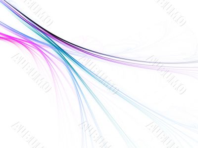 Flowing Lines against White