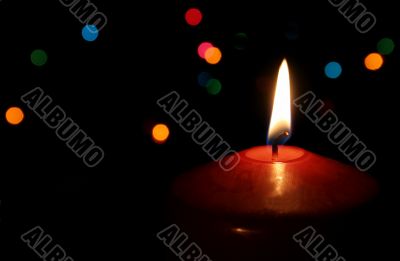 Single Red Christmas Candle