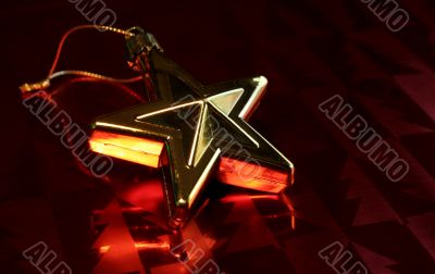 Gold Star Christmas Ornament