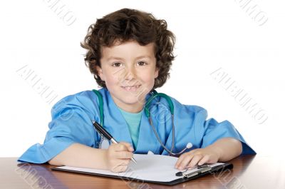 Adorable future doctor