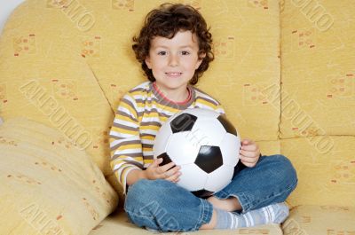 adorable boy with a ball