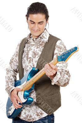 boy with electrical guitar