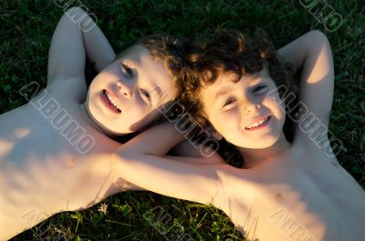 Happy friends