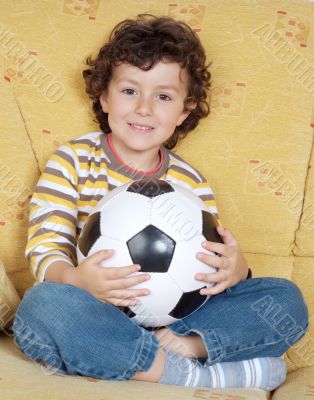 adorable boy with a ball