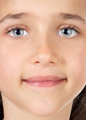 beautiful girl with blue eyes