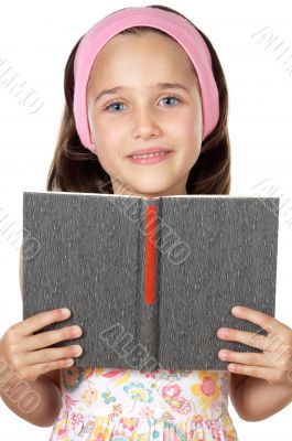 girl reading a book
