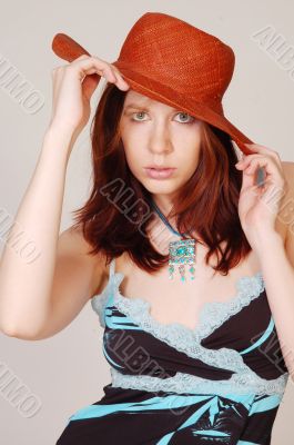woman with hat
