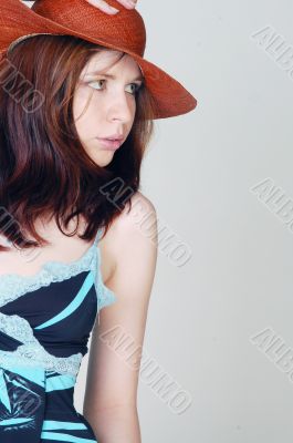 woman with hat