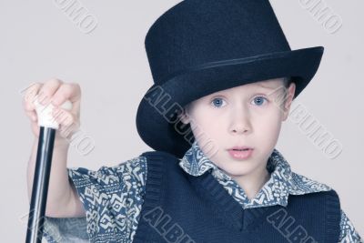 boy with cylinder