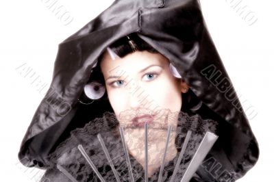 shy woman