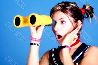 with spyglasses