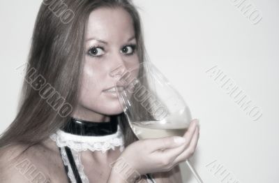 drinking wine