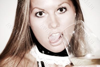 drinking wine