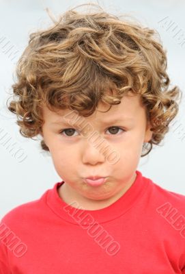 adorable boy sad