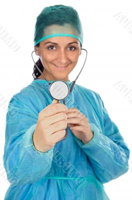 Attractive lady doctor