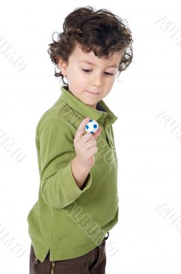 adorable boy with a ball