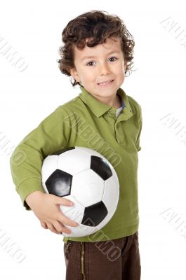 adorable boy with a ball