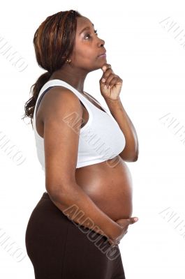 attractive pregnant woman