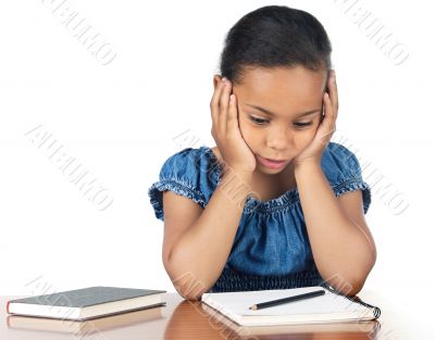 Girl studying