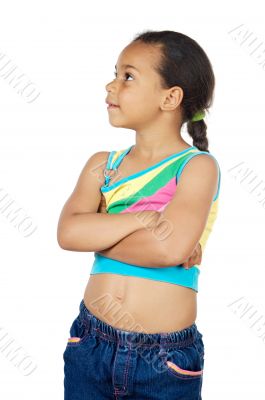 Adorable girl thinking