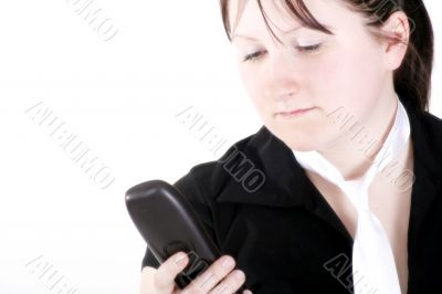 woman with a phone
